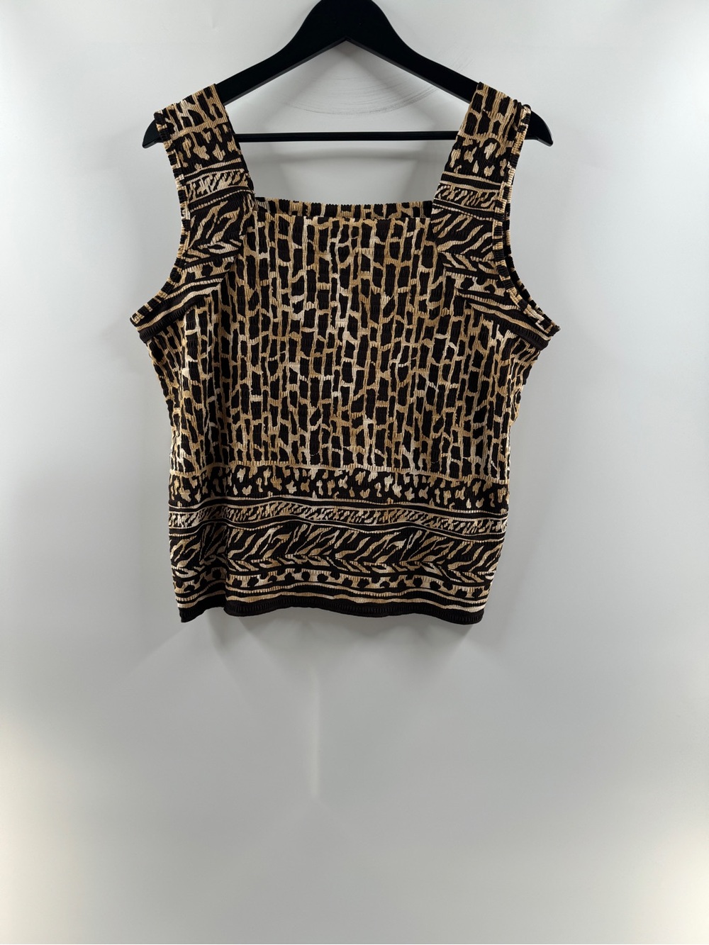 Pleat Pleat by Rafael Animal Print Tank Top – Women's XL